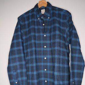 JCrew Blue Plaid Slim Fit Botton Down Shirt